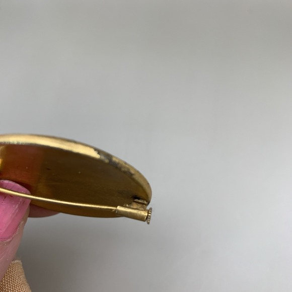 Vintage Spanish Damascene Brooch Bird And Fountain Design - Picture 6 of 10